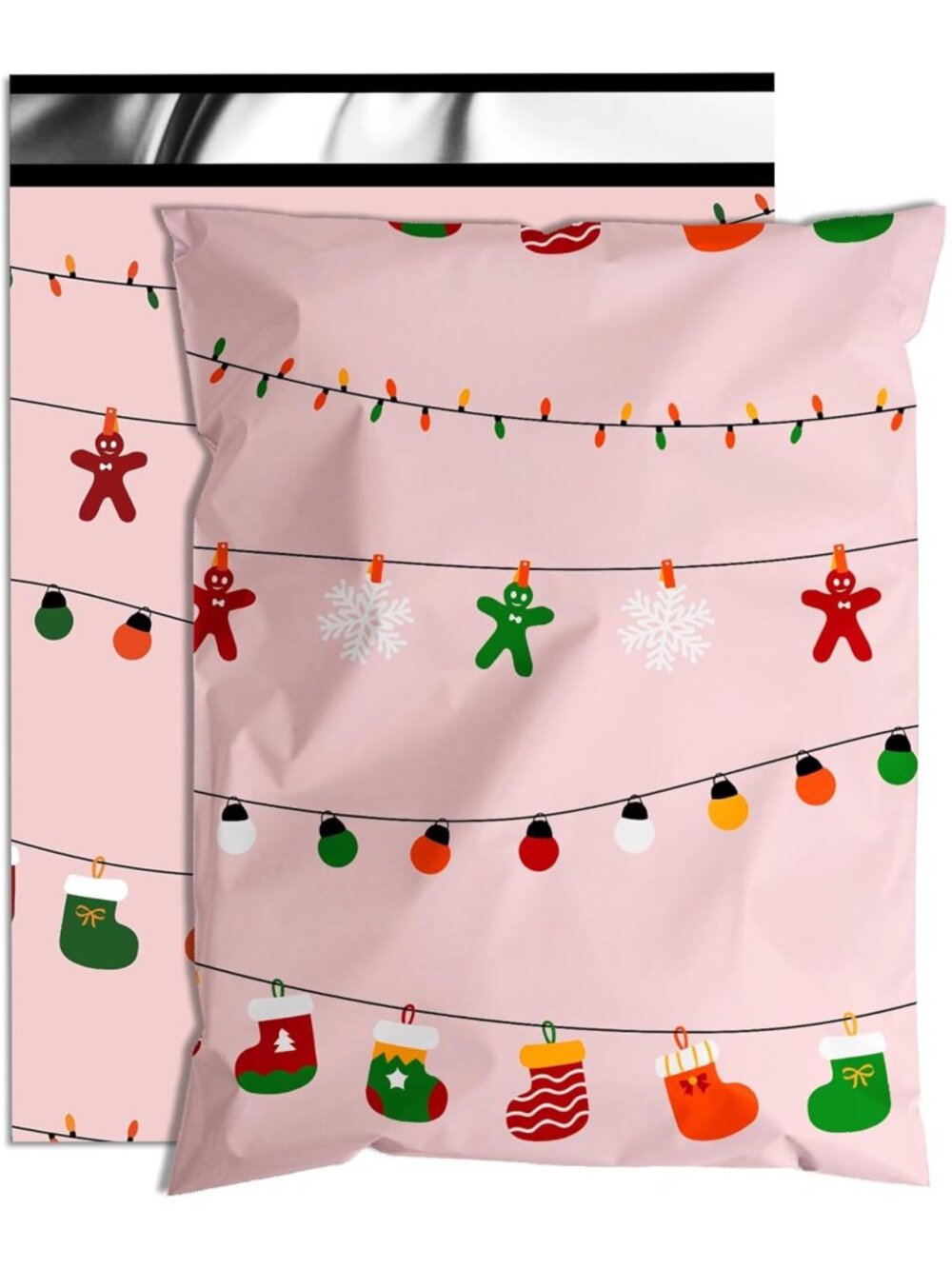 20ct Medium 10 x 13 Christmas Elements Poly Mailers